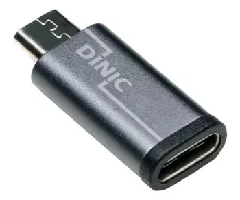 Adaptér, mikrokonektor do zásuvky USB C, hliníkový, vesmírně šedý